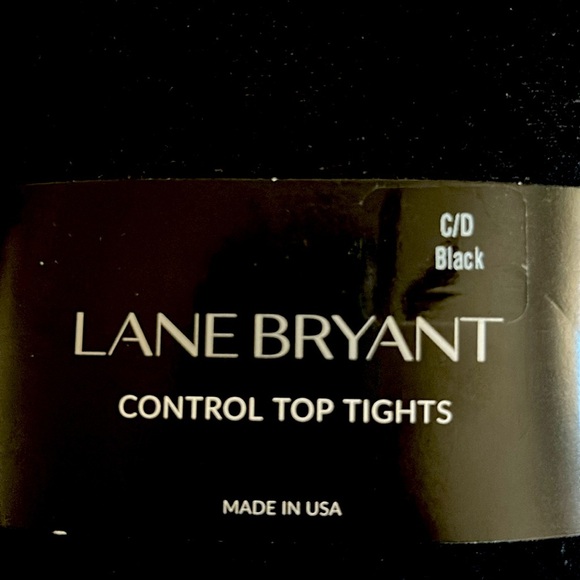 NWT Lane Bryant Black Control Top Tights Size C/D - Picture 2 of 6